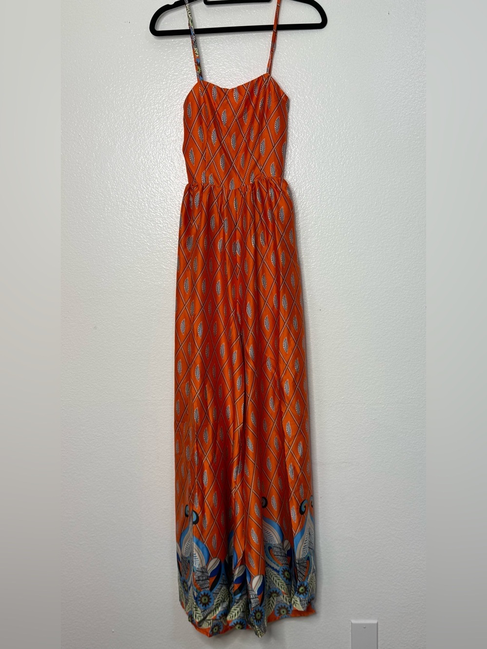 NWT Orange Patterned Sleeveless Wide Leg Jumper